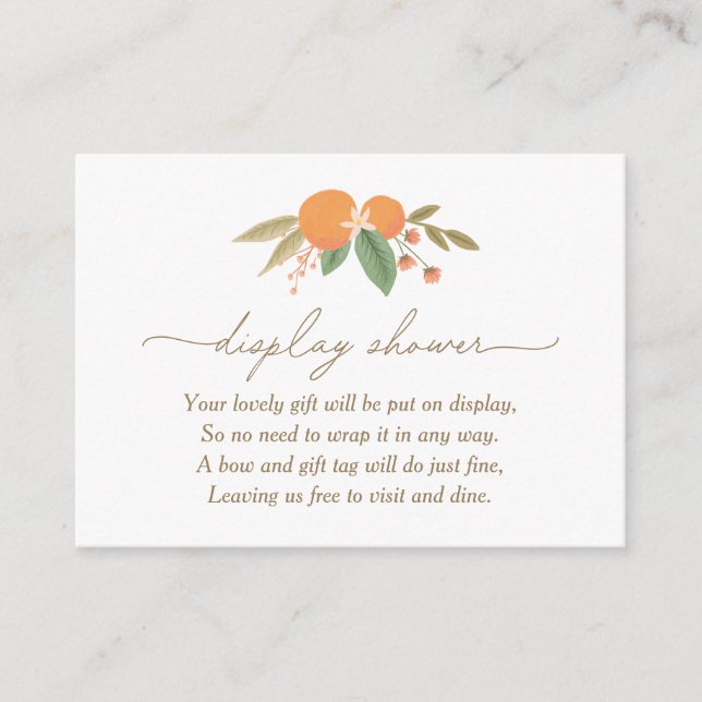 Little Cutie Baby Shower Display Shower Enclosure Card (Front)