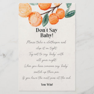 little cutie baby shower dont say baby game 