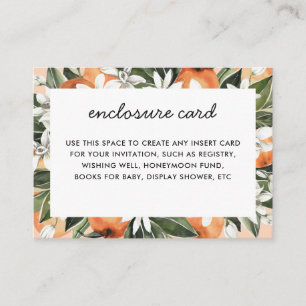 Little Cutie Baby Shower Enclosure Card