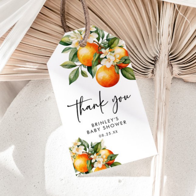 Little Cutie Baby Shower Favour Tag Thank You  (Creator Uploaded)