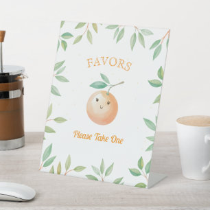 Little Cutie Baby Shower Favours Please Take One Pedestal Sign