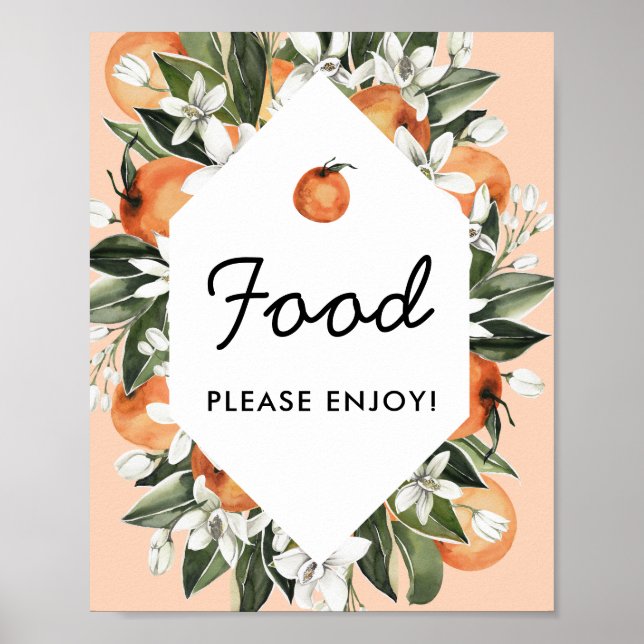 Little Cutie Baby Shower Food Buffet Sign (Front)
