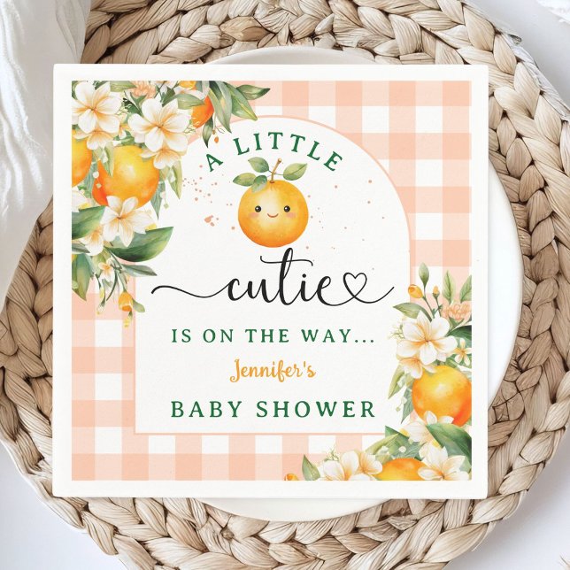 Little Cutie Baby Shower Gender Neutral Paper  Napkin (Creator Uploaded)