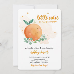 Little Cutie Baby Shower Greenery Gender Neutral I Invitation