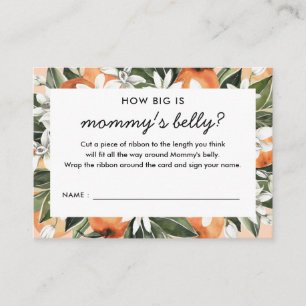 Little Cutie Baby Shower How Big Is Mummy's Belly  Enclosure Card