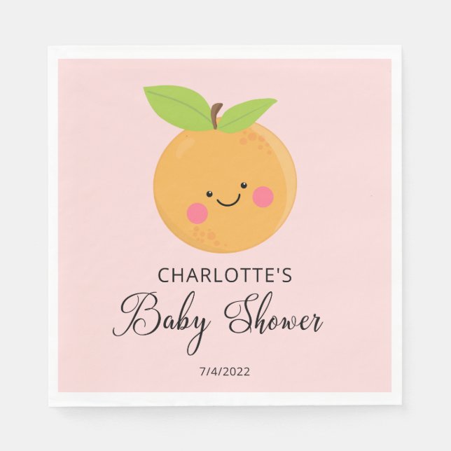 Little Cutie Baby Shower Napkin (Front)