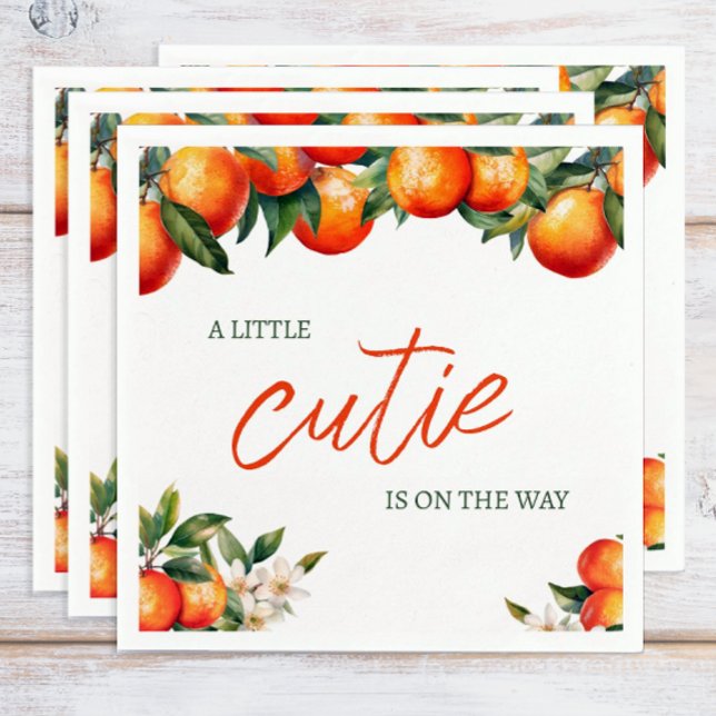 Little Cutie Baby Shower Napkin (Little Cutie Baby Shower Napkins)