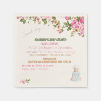 little cutie baby shower napkins