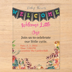 little cutie baby shower napkins acrylic invitations