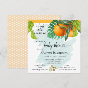 Little Cutie Baby Shower Orange