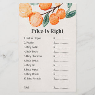 little cutie baby shower price is right game 