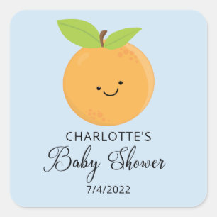 Little Cutie Baby Shower Square Sticker