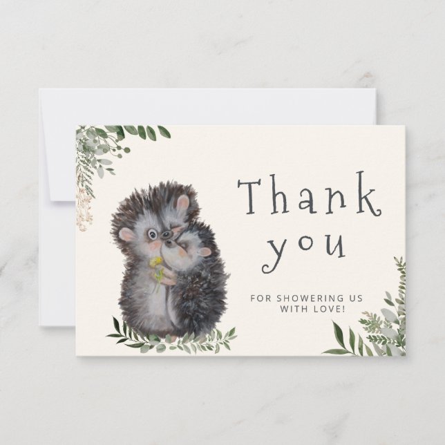 Little cutie baby shower thank you card (Front)