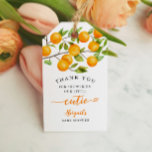 Little Cutie Baby Shower Thank You  Gift Tags<br><div class="desc">Cute little cutie theme baby shower party favour tag featuring watercolor illustration of oranges on a tree.</div>