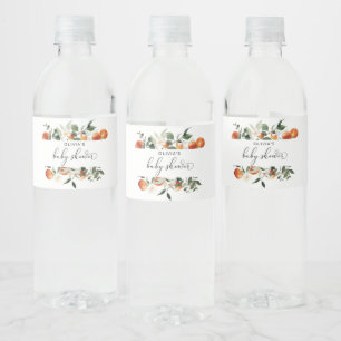 Little cutie baby shower water bottle label