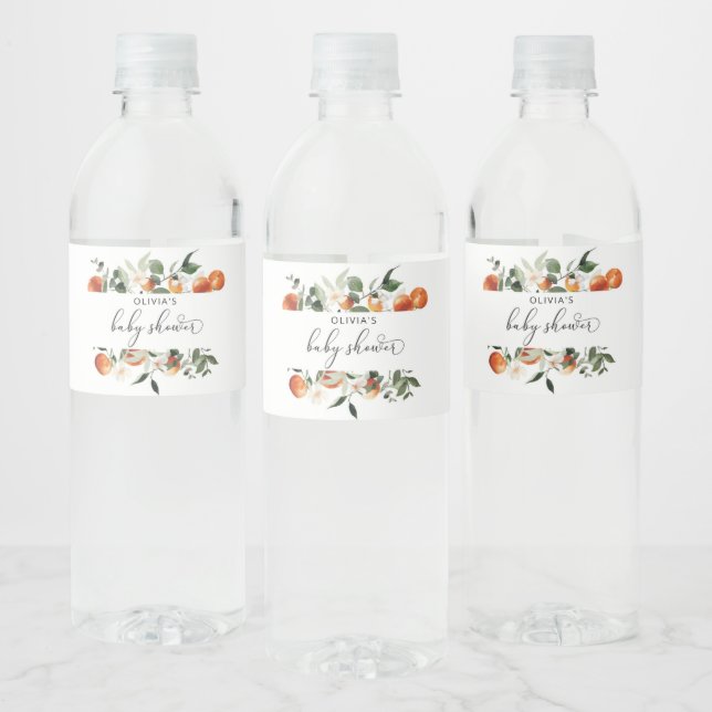 Little cutie baby shower water bottle label (Bottles)
