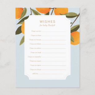 Little Cutie Baby Shower Wishes for Baby Card