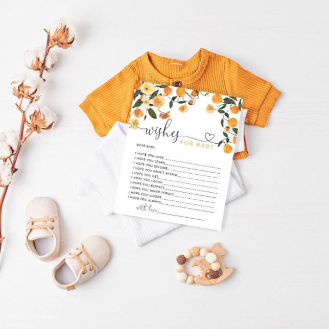 Little Cutie baby shower wishes for baby card (Creator Uploaded)