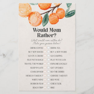 little cutie baby shower would mum rather game 