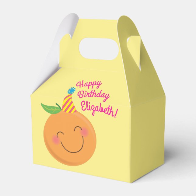 Little Cutie Birthday Party Favour Box (Front Side)