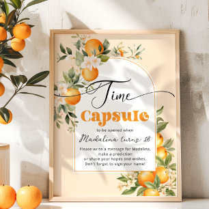 Little cutie birthday time capsule poster