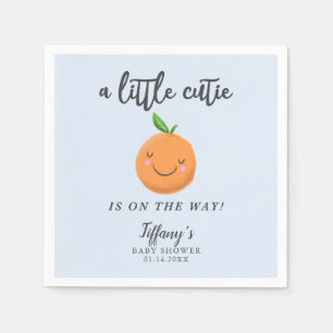 Little Cutie Boy Baby Shower Clementine Napkin