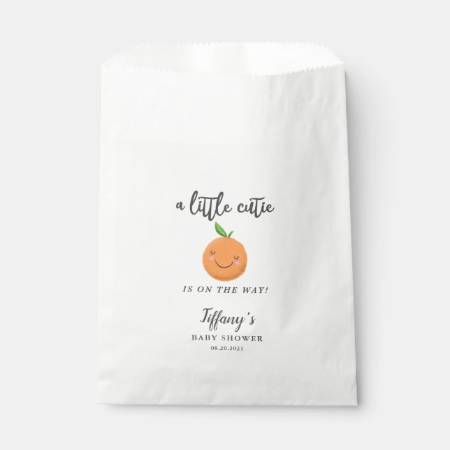 Little Cutie Boy Baby Shower Favour Bags (Front)