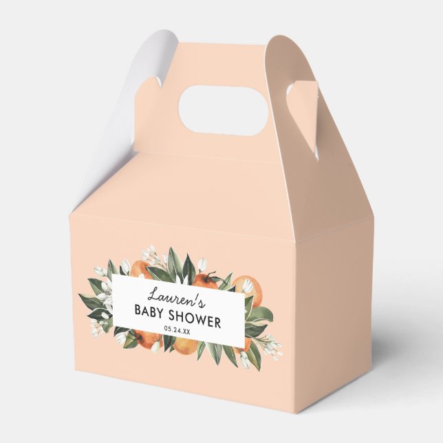 Little Cutie Citrus Baby Shower Favour Box (Front Side)