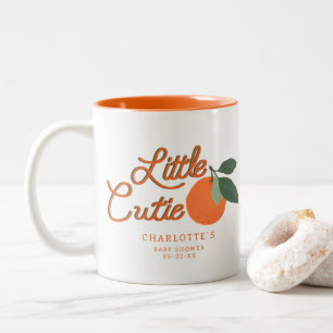 Little Cutie Citrus Baby Shower Favour Two-Tone Coffee Mug