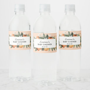 Little Cutie Citrus Baby Shower Favours Water Bottle Label