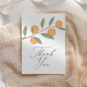 Little Cutie Citrus Baby Shower Thank You Card