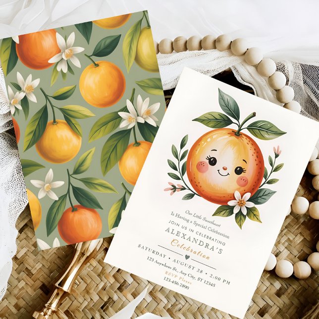 Little Cutie Citrus Celebration Invitation (Creator Uploaded)
