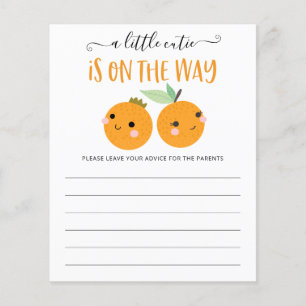 Little Cutie Citrus Gender Reveal Advice Cards
