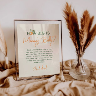 Little Cutie Citrus How Big Is Mummy's Belly Poster