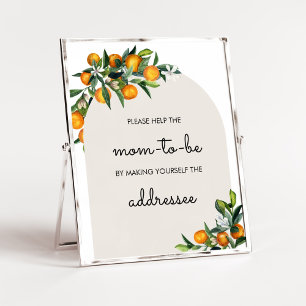 Little Cutie Citrus Orange Baby Envelope Station Poster