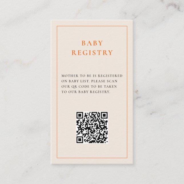 Little Cutie Citrus Orange Baby Shower  Enclosure  (Front)