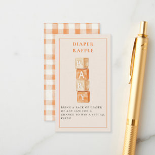 Little Cutie Citrus Orange Baby Shower  Enclosure Card