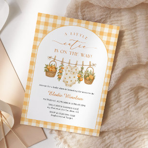 Little Cutie Citrus Orange Baby Shower Invitation