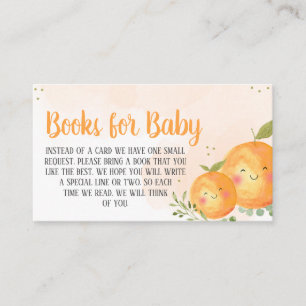 Little Cutie Citrus Orange Books for Baby Enclosure Card