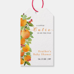 Little Cutie Citrus Orange Clementine Baby Shower  Gift Tags
