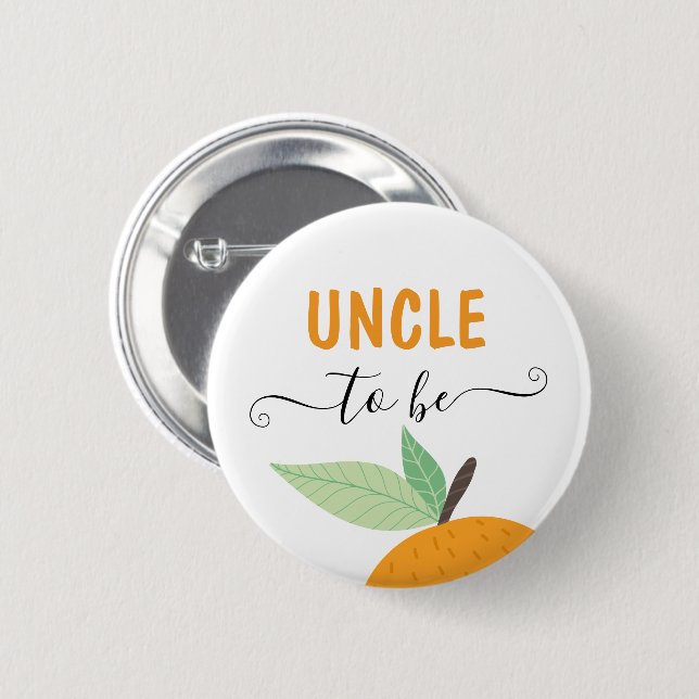 Little Cutie Citrus Orange Family Names Button (Front & Back)