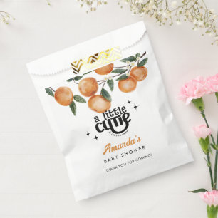 Little Cutie Citrus Orange Thank You Baby Shower Favour Bags