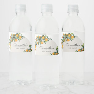 Little Cutie Citrus Orange Water Bottle Label