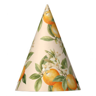 Little cutie citrus theme birthday party party hat