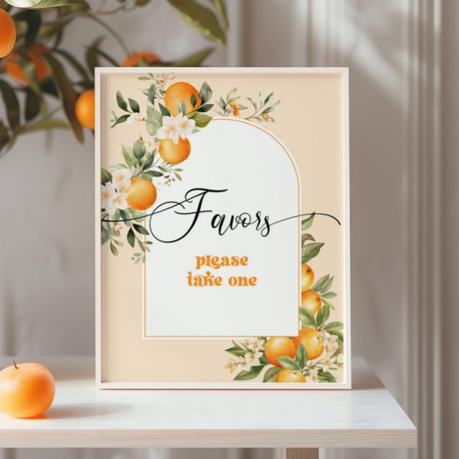Little cutie citrus theme Favours please take one Poster (Creator Uploaded)