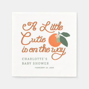 Little Cutie Clementine Baby Shower Napkins