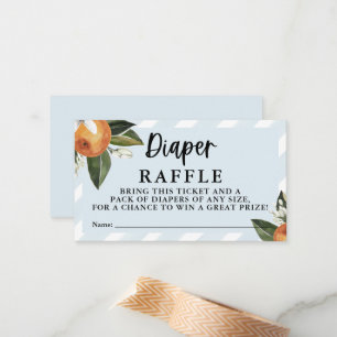 Little Cutie Clementine Boy Diaper Raffle Card