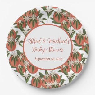 Little Cutie Clementine   Citrus Baby Shower Paper Plate