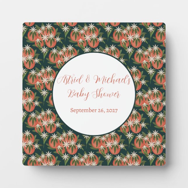 Little Cutie Clementine | Citrus Theme Baby Shower Plaque (Front)