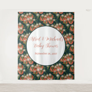 Little Cutie Clementine   Citrus Theme Baby Shower Tapestry